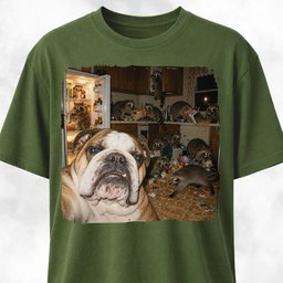 Bulldog Polaroid Raccoon Kitchen Chaos T Shirt Gift For Dog Lover