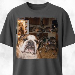 Bulldog Polaroid Raccoon Kitchen Chaos T Shirt Gift For Dog Lover