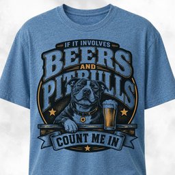 Count Me In Pitbull T Shirt Gift For Dog Lover