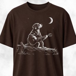Crescent Moon Labrador Serenade T Shirt Gift For Dog Lover