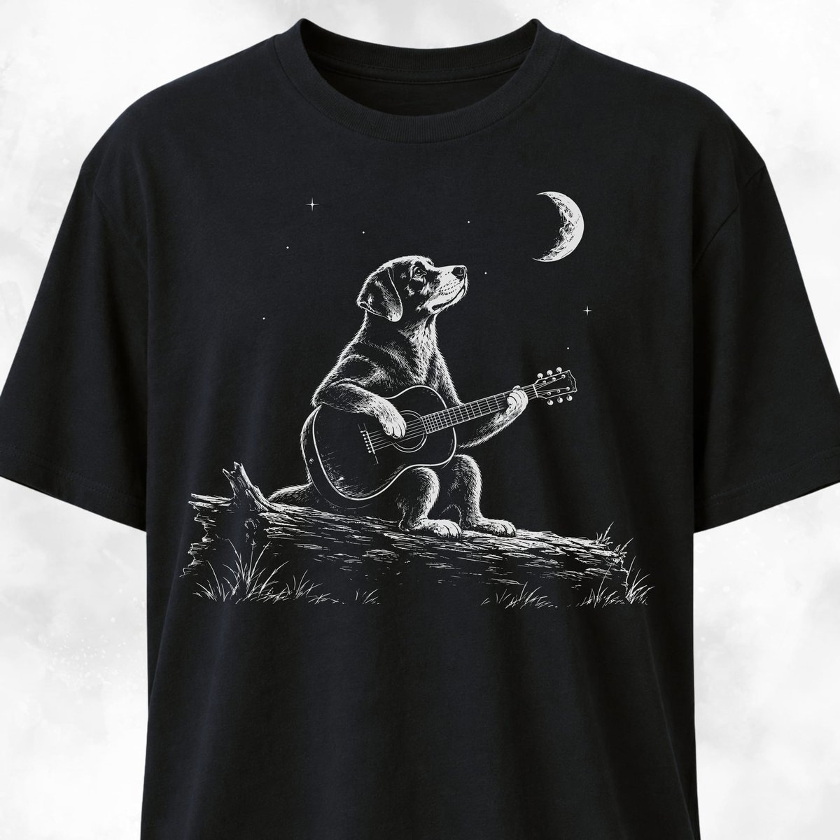 Crescent Moon Labrador Serenade T Shirt Gift For Dog Lover