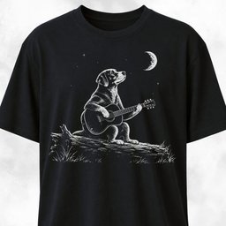 Crescent Moon Labrador Serenade T Shirt Gift For Dog Lover