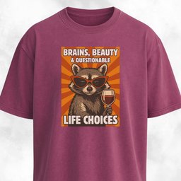 Brains Beauty And Questionable Life Choices T Shirt Gift For Dog Lover
