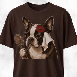 Boston Terrier With A Mirror T Shirt Gift For Dog Lover
