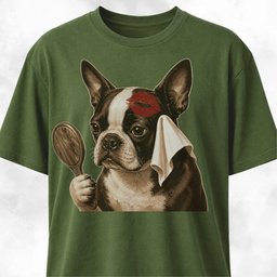 Boston Terrier With A Mirror T Shirt Gift For Dog Lover