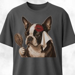 Boston Terrier With A Mirror T Shirt Gift For Dog Lover
