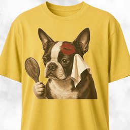 Boston Terrier With A Mirror T Shirt Gift For Dog Lover