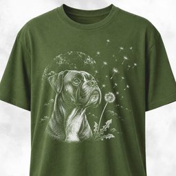 Boxer Blowing Dandelion T Shirt Gift For Dog Lover