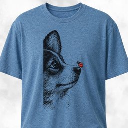 Corgi With Ladybug T Shirt Gift For Dog Lover