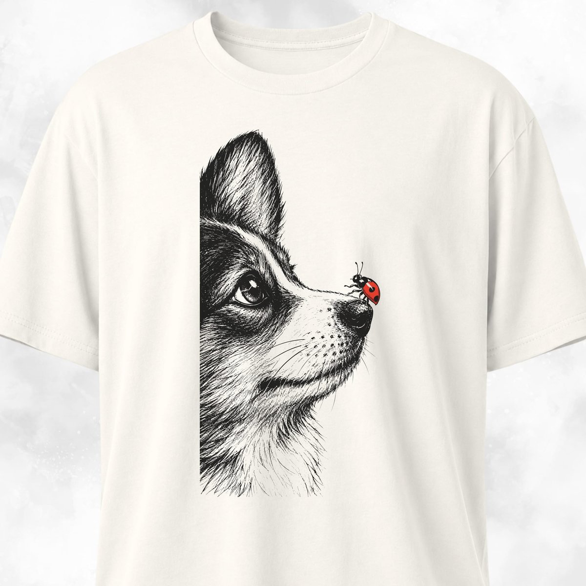 Corgi With Ladybug T Shirt Gift For Dog Lover