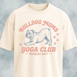 Bulldog Moms Yoga Club T Shirt Gift For Mom