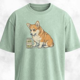 Corgi With Pickle Jar T Shirt Gift For Dog Lover