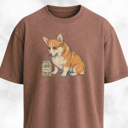 Corgi With Pickle Jar T Shirt Gift For Dog Lover