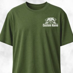 Custom Pug Pocket Design T Shirt Gift For Dog Lover