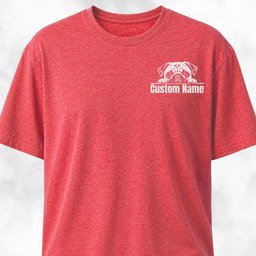 Custom Pug Pocket Design T Shirt Gift For Dog Lover