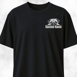 Custom Pug Pocket Design T Shirt Gift For Dog Lover