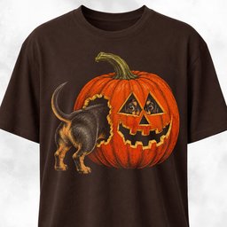 Dachshund In A Pumpkin T Shirt Gift For Dog Lover