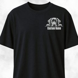 Custom Labrador Pocket Design T Shirt Gift For Dog Lover