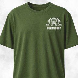 Custom Labrador Pocket Design T Shirt Gift For Dog Lover