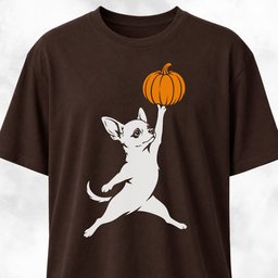 Chihuahua Dunking A Pumpkin T Shirt Gift For Dog Lover