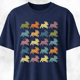 Cute Frenchies Collage Design T Shirt Gift For Dog Lover