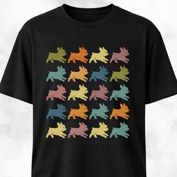 Cute Frenchies Collage Design T Shirt Gift For Dog Lover