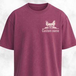 Custom Name French Bulldog Pocket Design T Shirt Gift For Dog Lover