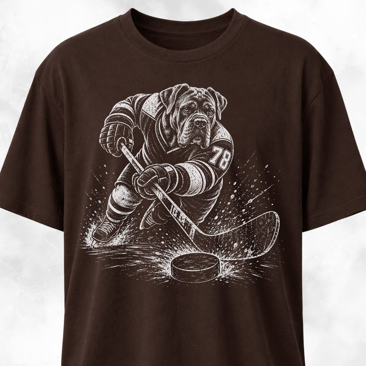 Cane Corso Playing Hockey T Shirt Gift For Dog Lover