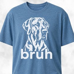 Bruh Great Dane T Shirt Gift For Dog Lover
