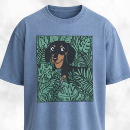 Dachshund In A Green Field T Shirt Gift For Dog Lover