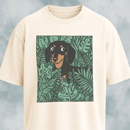 Dachshund In A Green Field T Shirt Gift For Dog Lover