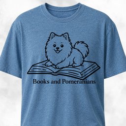 Books And Pomeranians T Shirt Gift For Dog Lover
