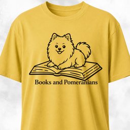 Books And Pomeranians T Shirt Gift For Dog Lover