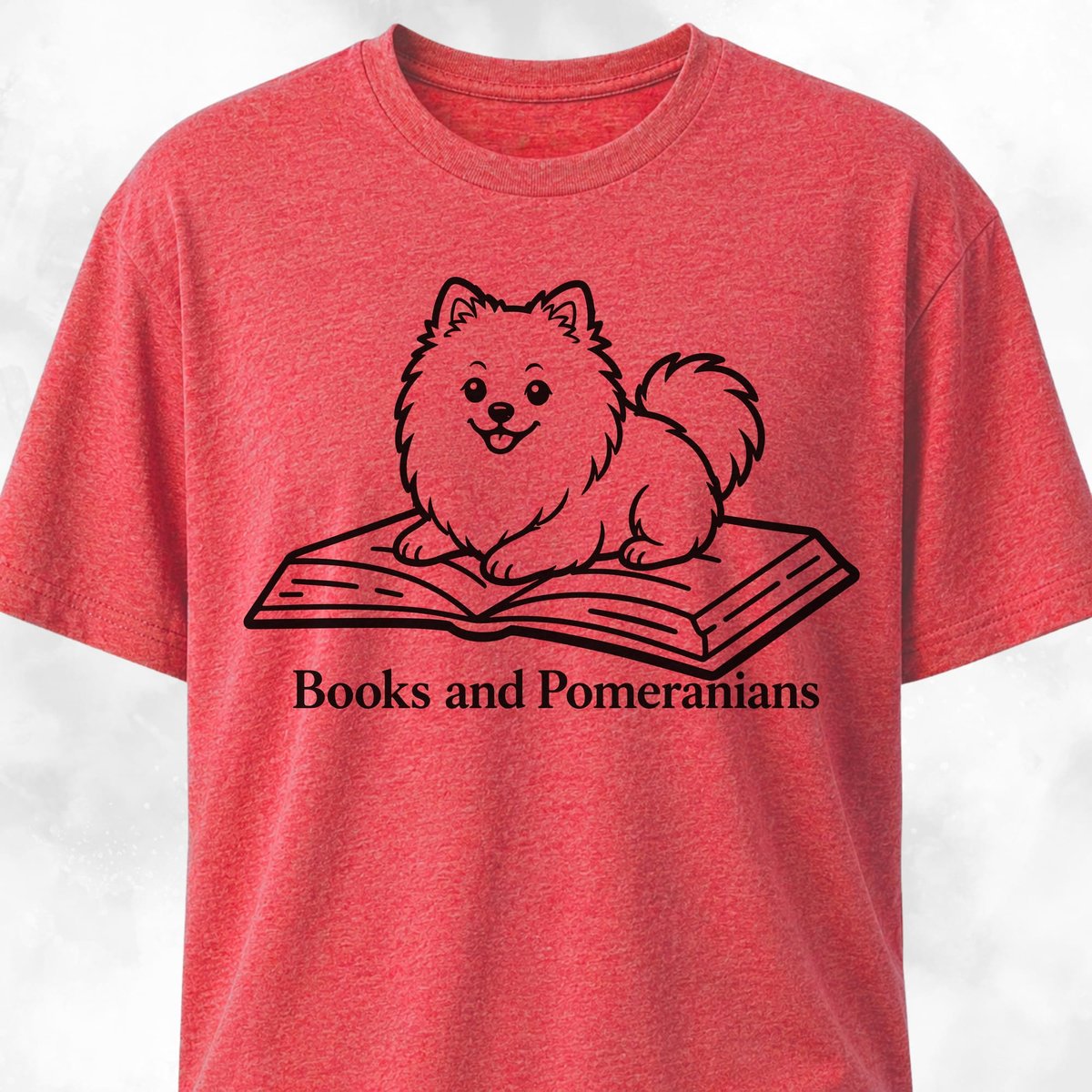 Books And Pomeranians T Shirt Gift For Dog Lover
