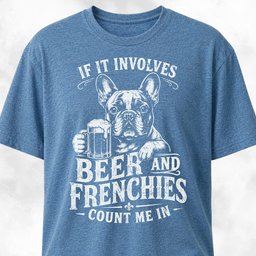 Count Me In French Bulldog T Shirt Gift For Dog Lover