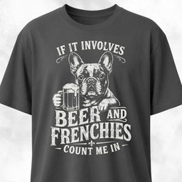 Count Me In French Bulldog T Shirt Gift For Dog Lover