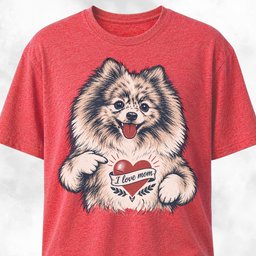 Custom Pomeranian Mom Chest Tattoo T Shirt Gift For Mom