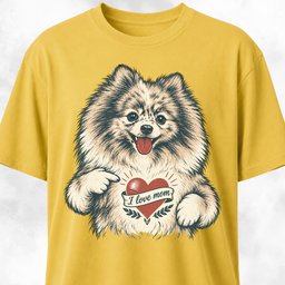Custom Pomeranian Mom Chest Tattoo T Shirt Gift For Mom