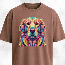 Colorful Golden Retriever T Shirt Gift For Dog Lover