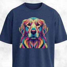 Colorful Golden Retriever T Shirt Gift For Dog Lover
