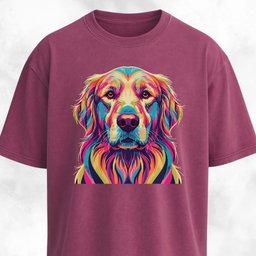 Colorful Golden Retriever T Shirt Gift For Dog Lover