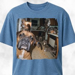 Boxer Polaroid Raccoon Kitchen Chaos T Shirt Gift For Dog Lover