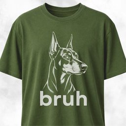 Bruh Doberman T Shirt Gift For Dog Lover