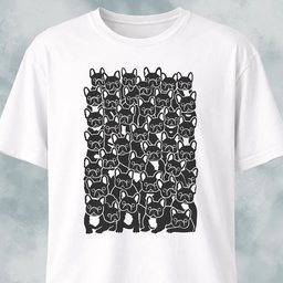 Cute Frenchies Crowd T Shirt Gift For Dog Lover