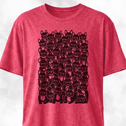 Cute Frenchies Crowd T Shirt Gift For Dog Lover