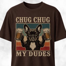 Chug Chug My Dudes Frenchie T Shirt Gift For Dog Lover