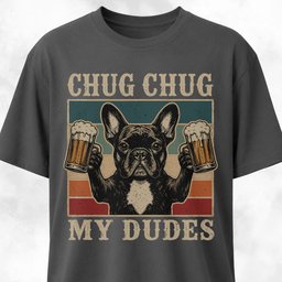 Chug Chug My Dudes Frenchie T Shirt Gift For Dog Lover