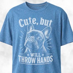 Cute But Will Throw Hands Frenchie 2 T Shirt Gift For Dog Lover