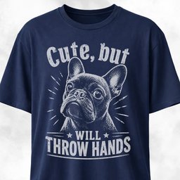 Cute But Will Throw Hands Frenchie 2 T Shirt Gift For Dog Lover