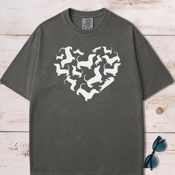 Dachshunds Heart Mosaic T Shirt Gift For Dog Lover